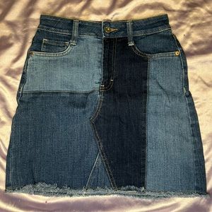 Arizona patchwork Jean skirt